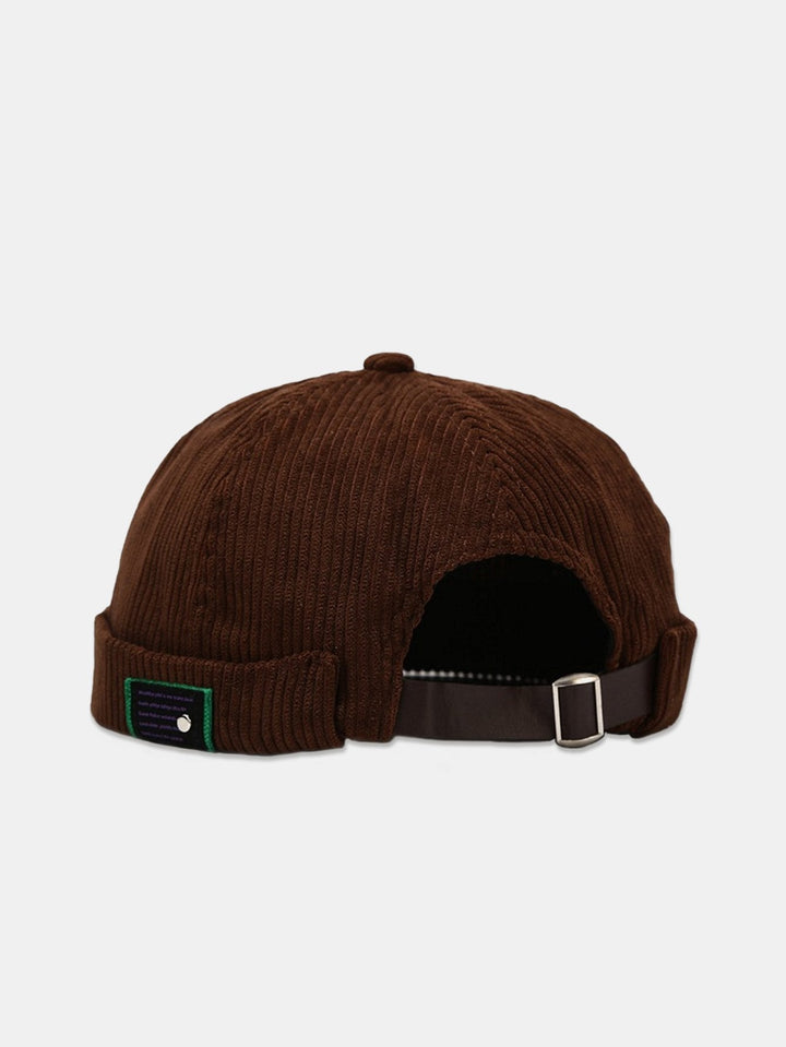 Japanse Harajuku-stijl corduroy hoed zonder rand