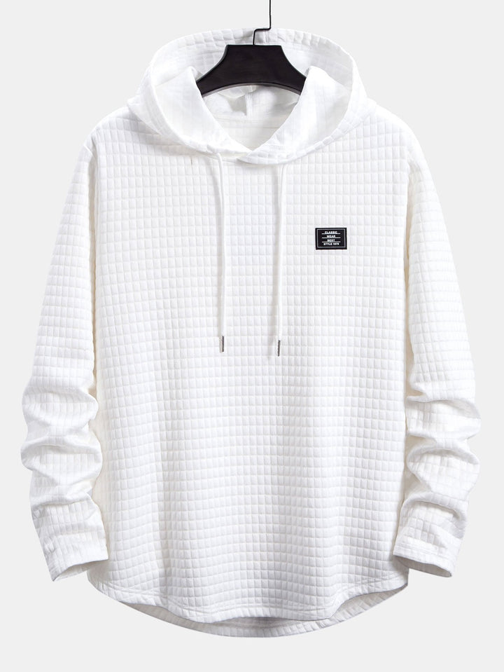 Langemouw Wafel Hoody Arc Hem T-Shirt & Joggingbroek