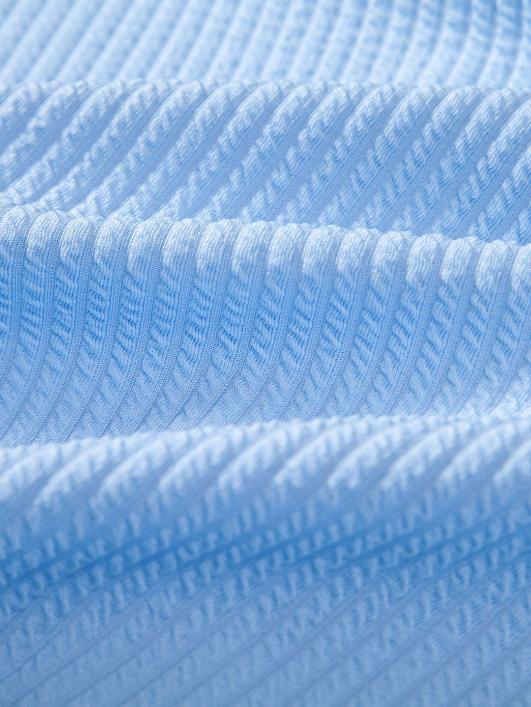 Muscle Fit Geribbelde Overhemd met Knopen & Shorts