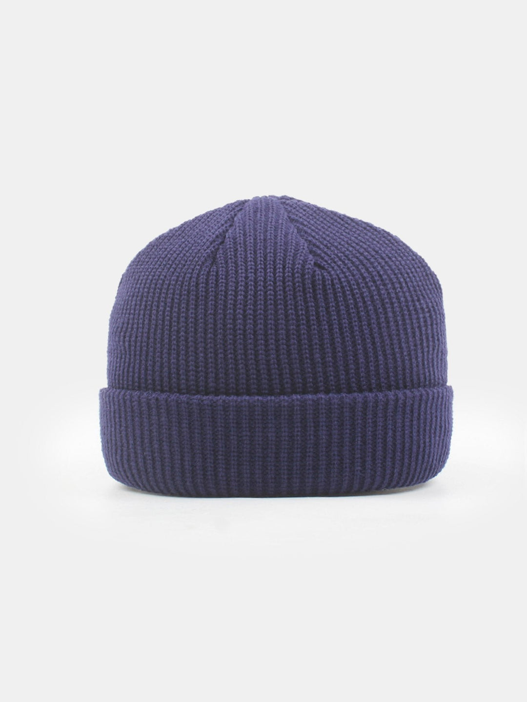 Solid Kleur Warme Korte Gebreide Muts