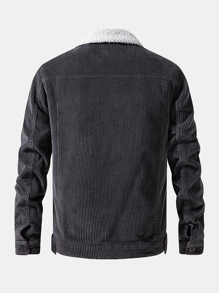 Teddy Voering Katoen Corduroy Jas