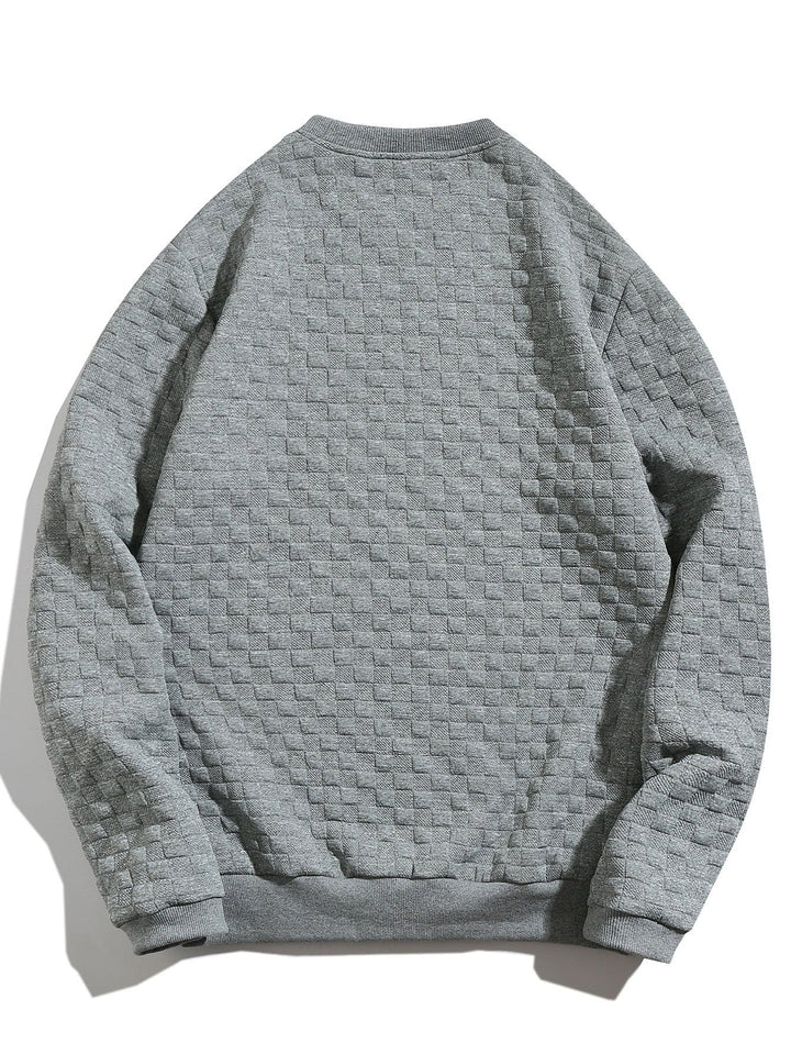 Damast Sweatshirt met Schaakbordpatroon