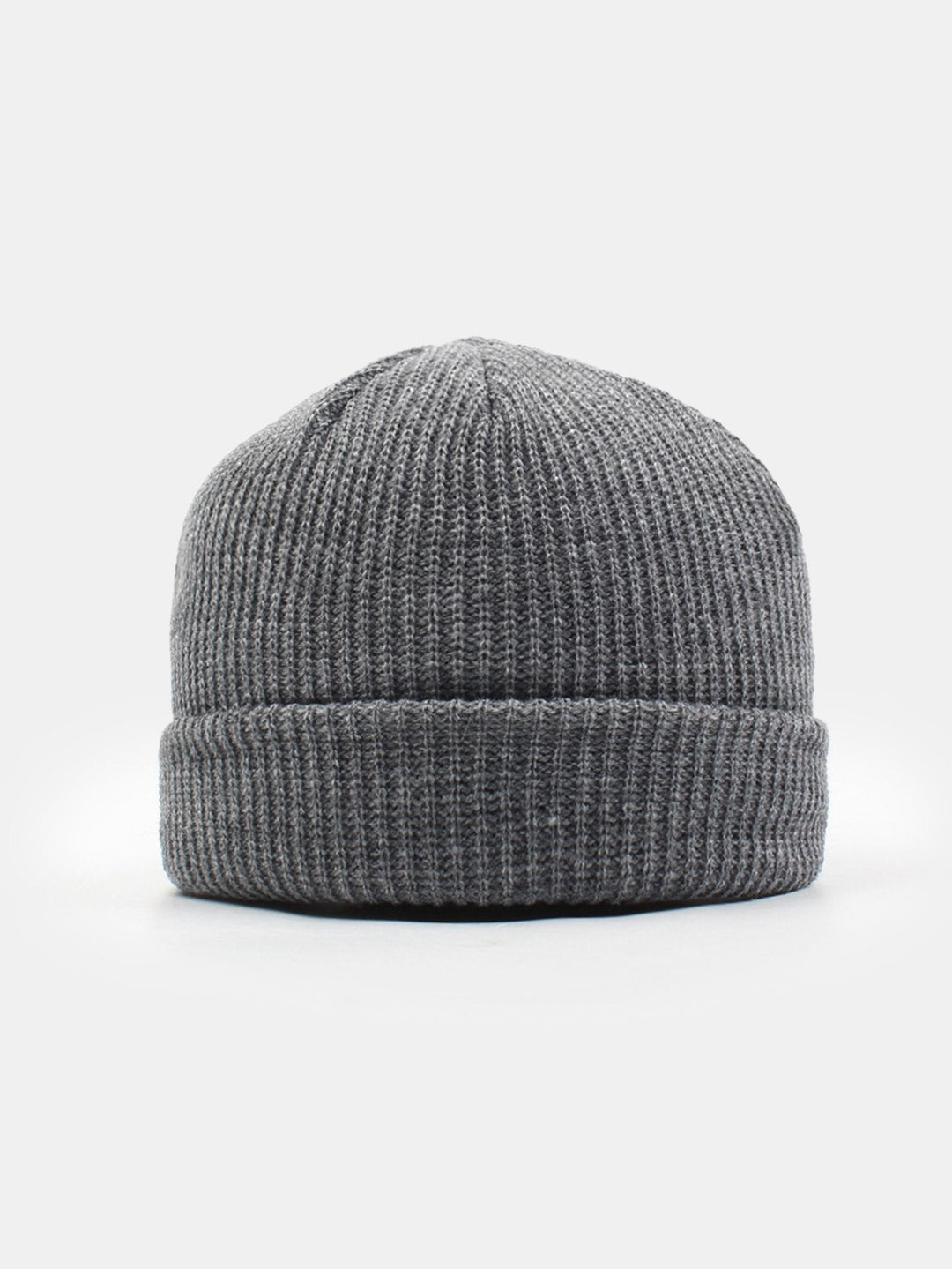 Solid Kleur Warme Korte Gebreide Muts