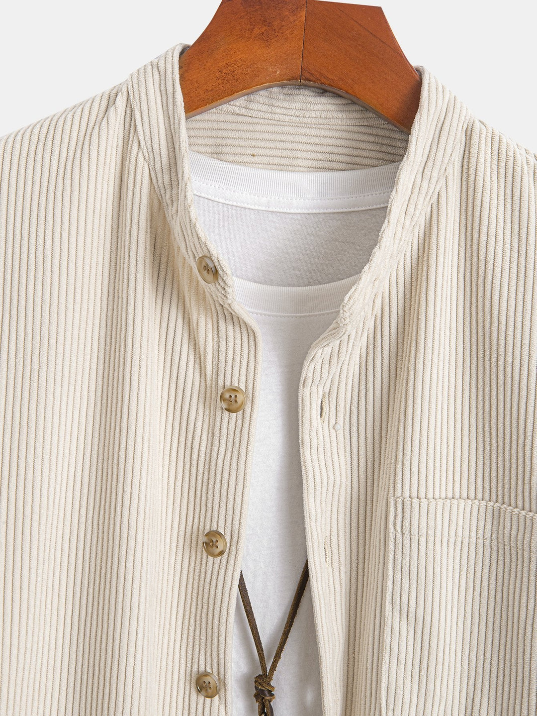 Corduroy Staande Kraag Shirt