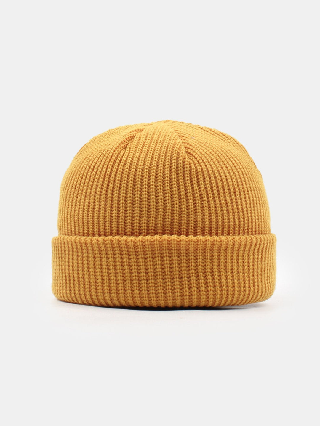 Solid Kleur Warme Korte Gebreide Muts