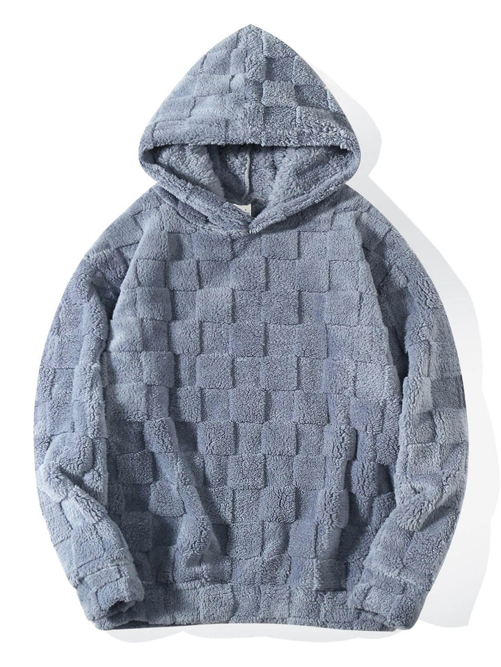 Checkerboard Teddy Hoodie & Straight Leg Pants