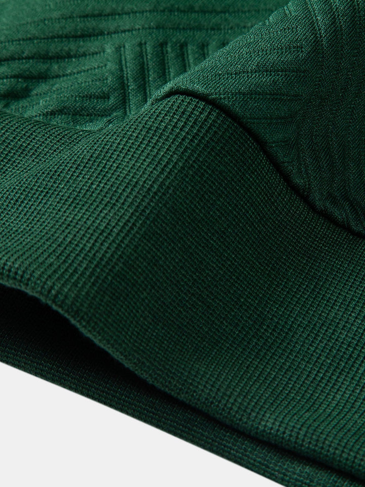 Relax Fit Geometrisch Gestreept Sweatshirt & Trekkoord Corduroy Cargo Jogger Broek