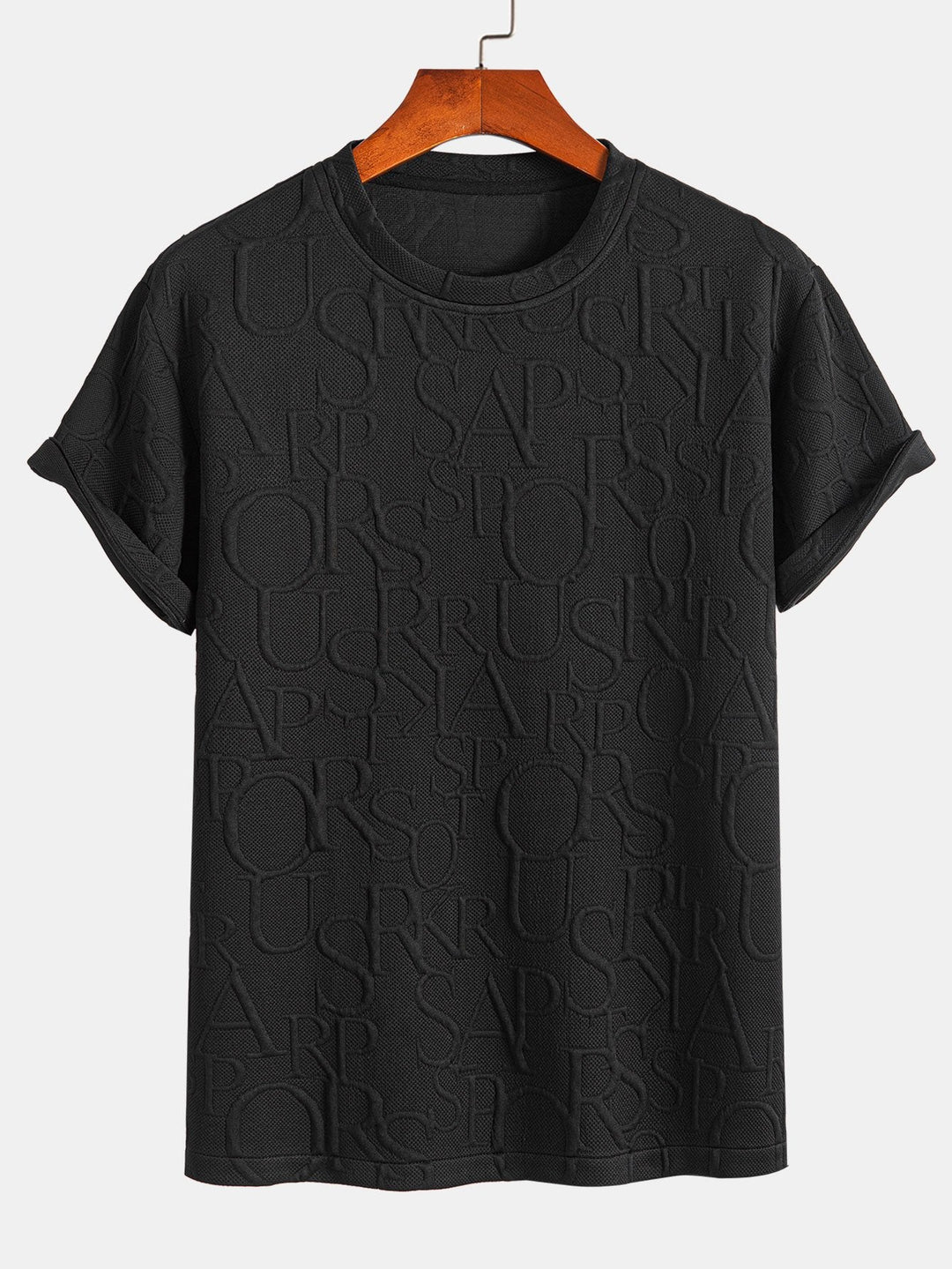 Letter Jacquard T-Shirt & Shorts