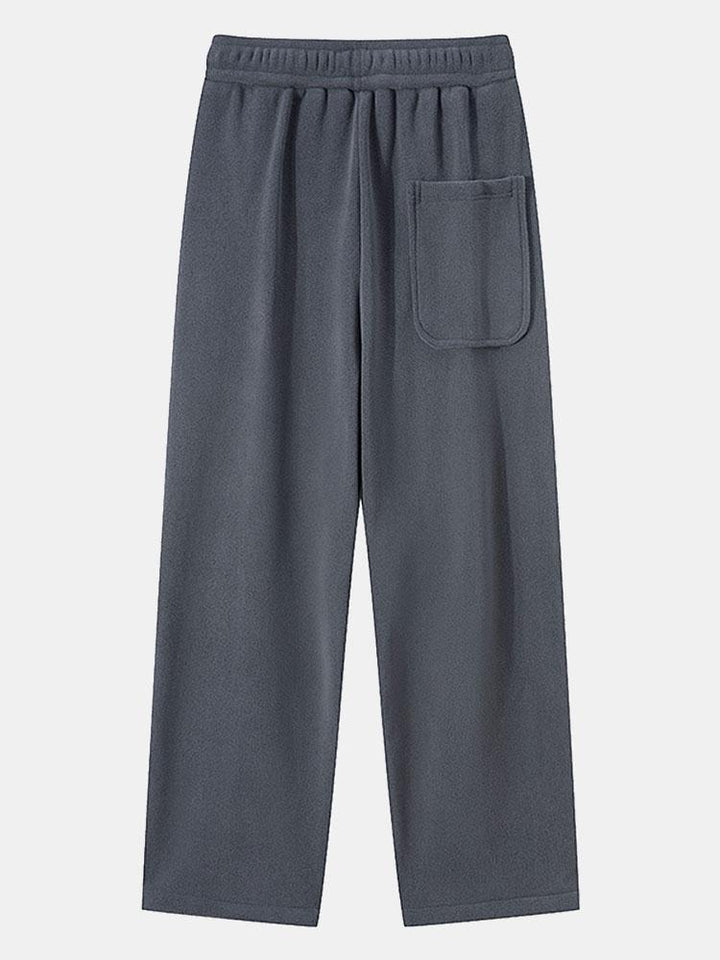 Polar Fleece Loose Fit Rechte Pijpen Broek