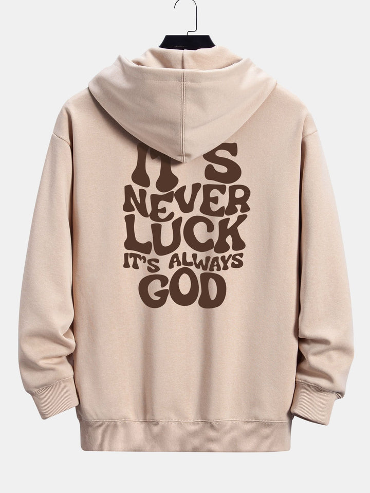 Slogan Achterdruk Relax Fit Hoodie & Rechte Pijpen Corduroy Broek