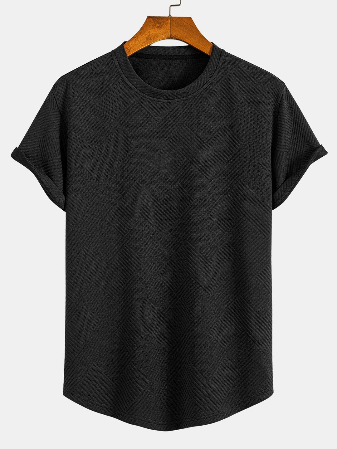 Korte Mouw Streep Jacquard Boog Hem T-Shirt & Shorts