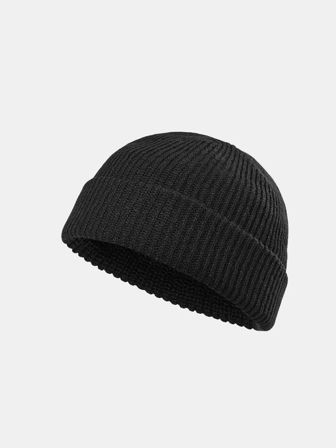 Solid Kleur Warme Korte Gebreide Muts