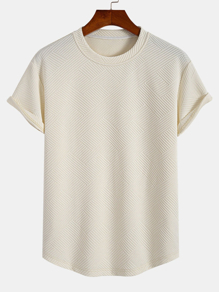 Korte Mouw Streep Jacquard Boog Hem T-Shirt & Shorts