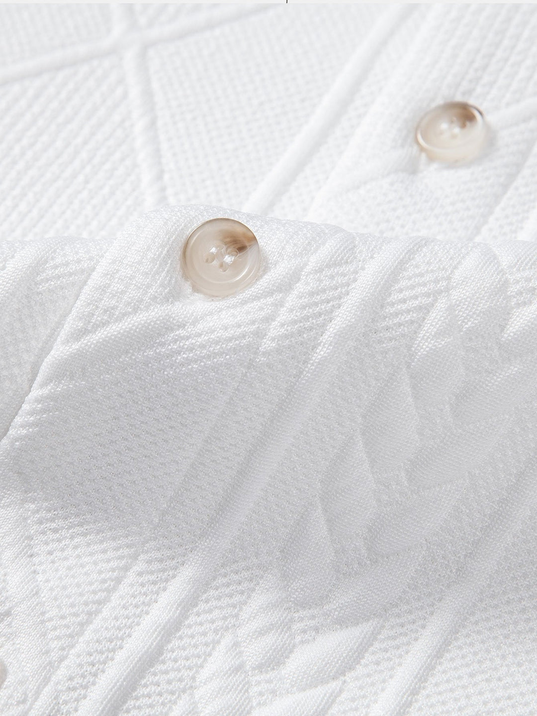 Geometrisch Jacquard Overhemd met Knopen & Shorts
