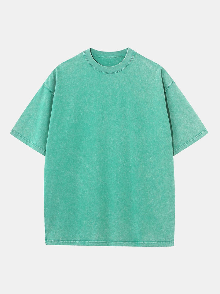 Gewassen Versleten Drop Shoulder T-Shirt