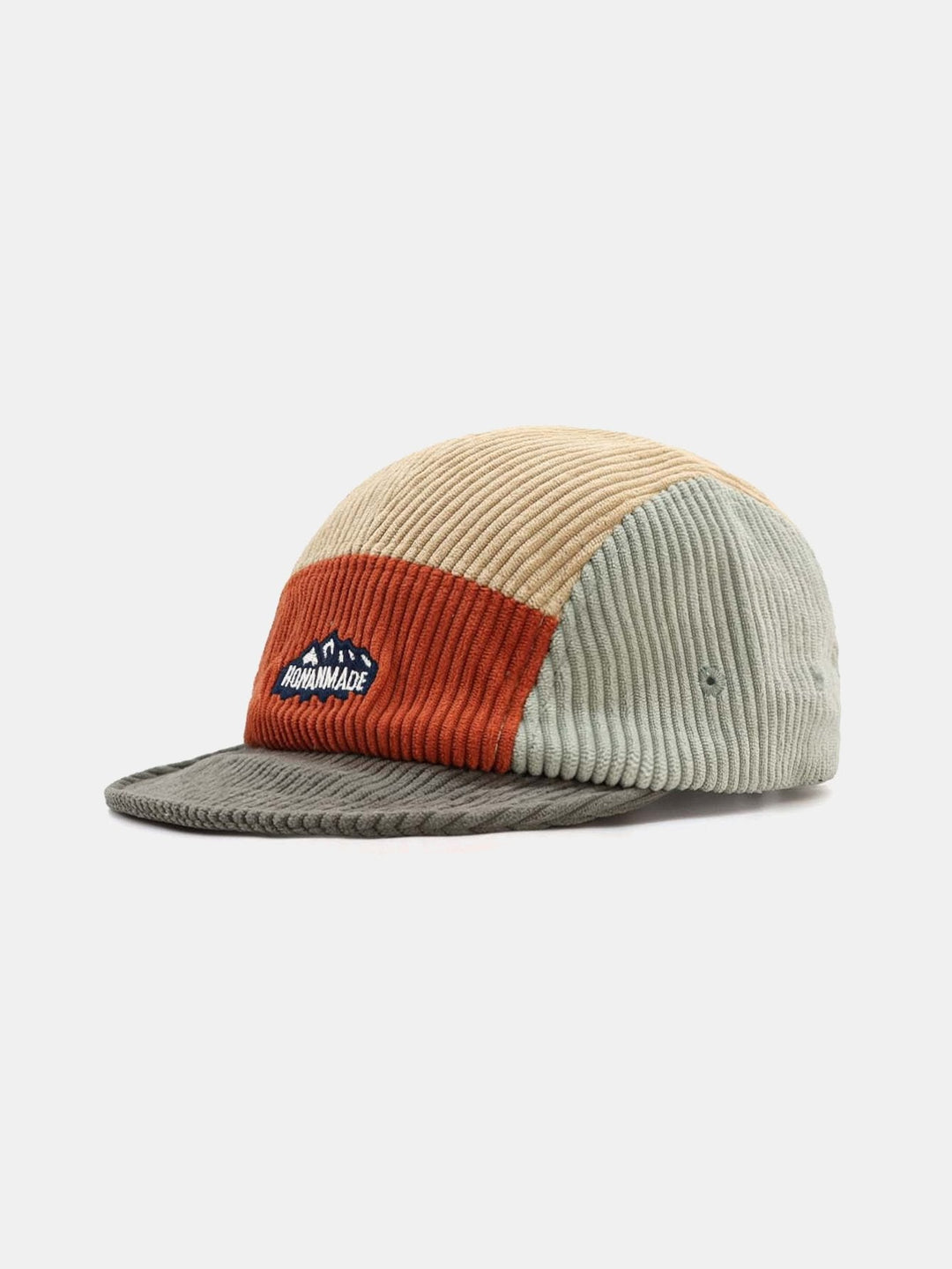 Slogan Patroon Kleur Blok Corduroy Baseball Cap