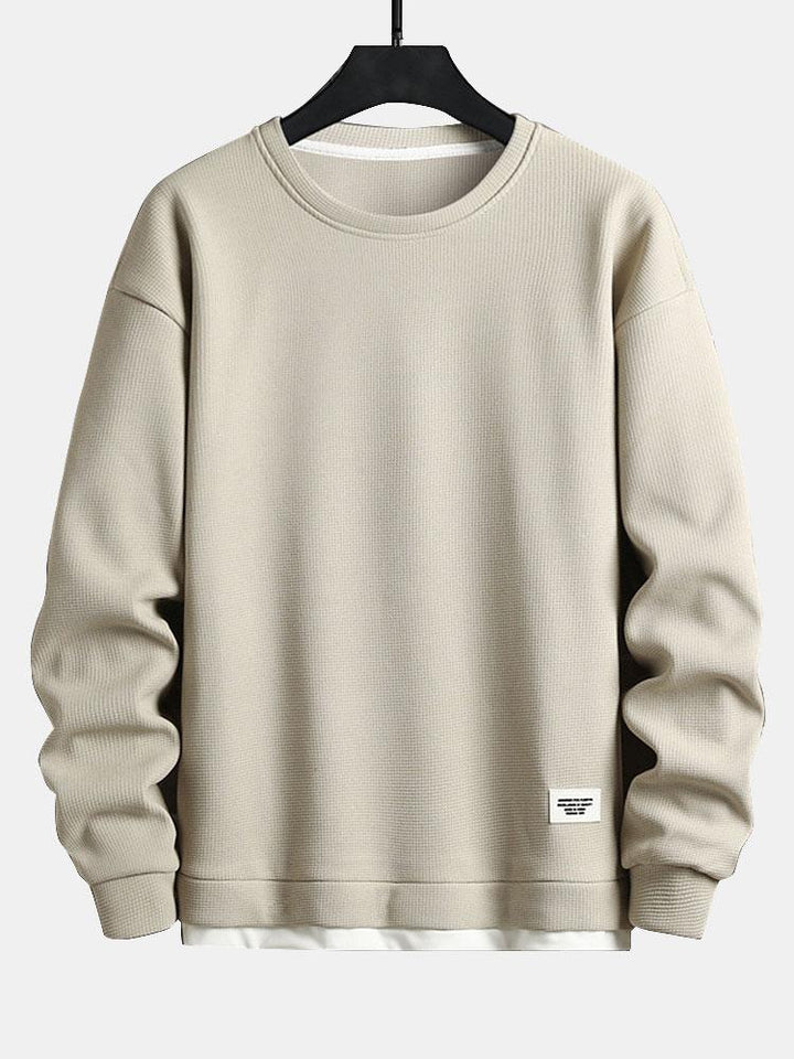Twee Laags Wafel Sweatshirt