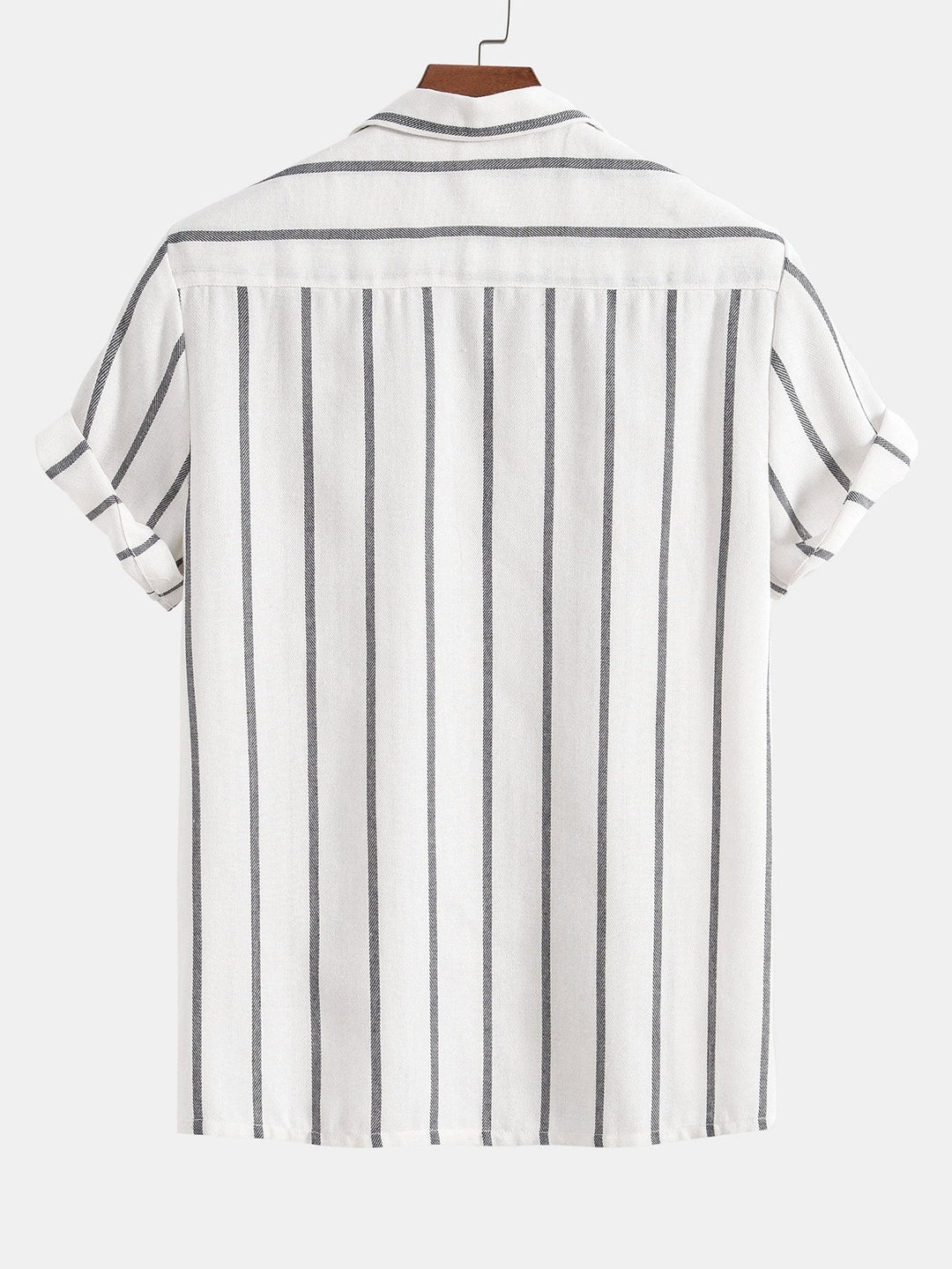 Cotton Blend Striped Cuban Shirt & Linen Cotton Blend Drawstring Shorts