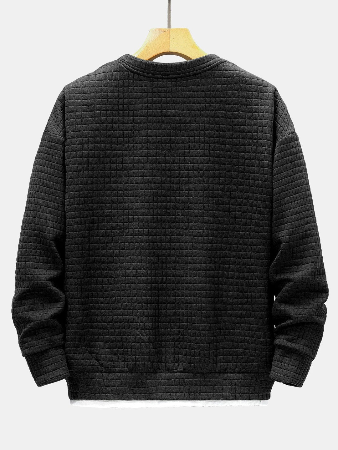 Relax Fit 2 In 1 Waffle Crew Neck Sweatshirt & Drawstring Waffle Jogger Pants