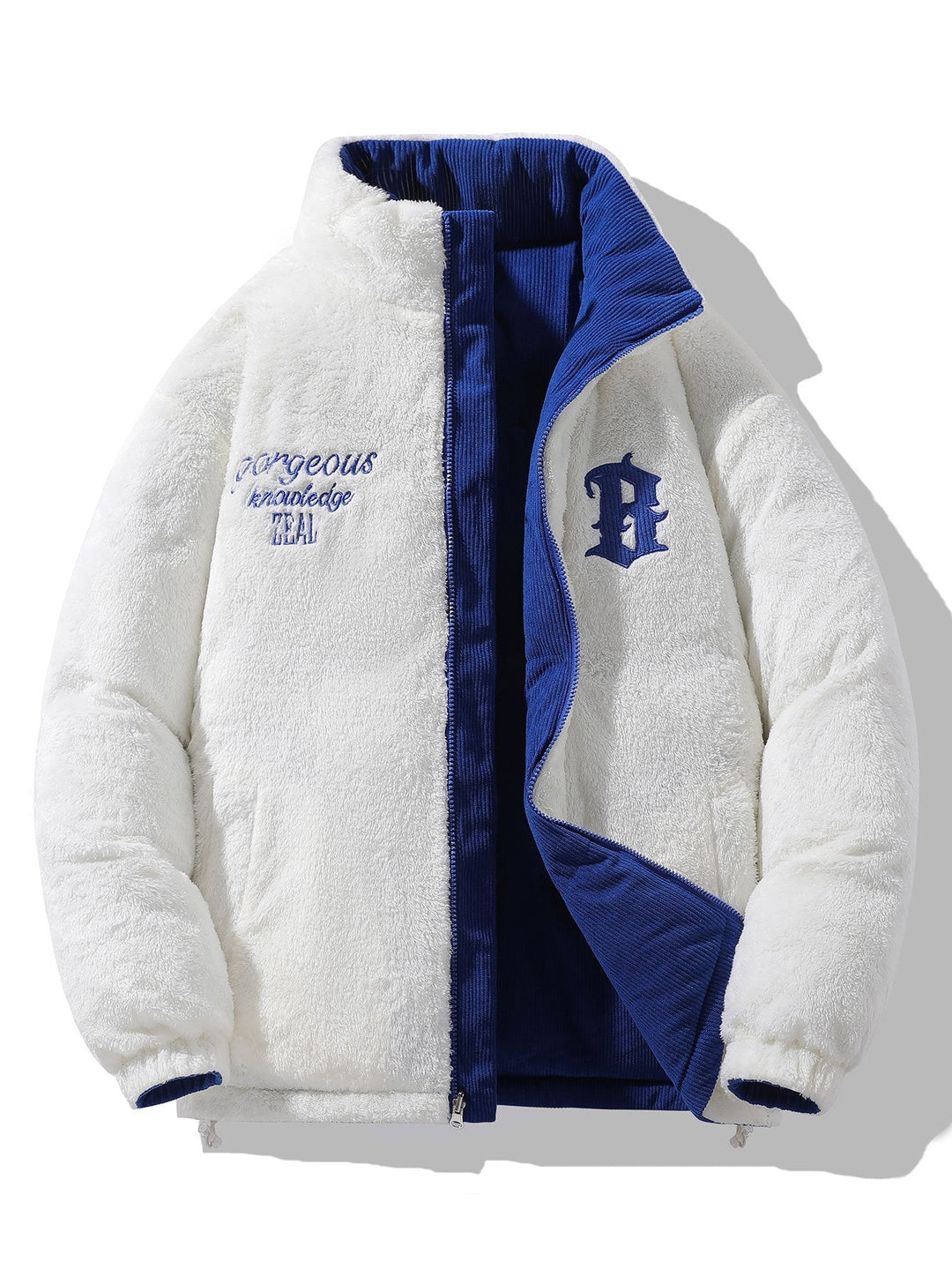 Omkeerbare Teddy Fleece Corduroy Jas