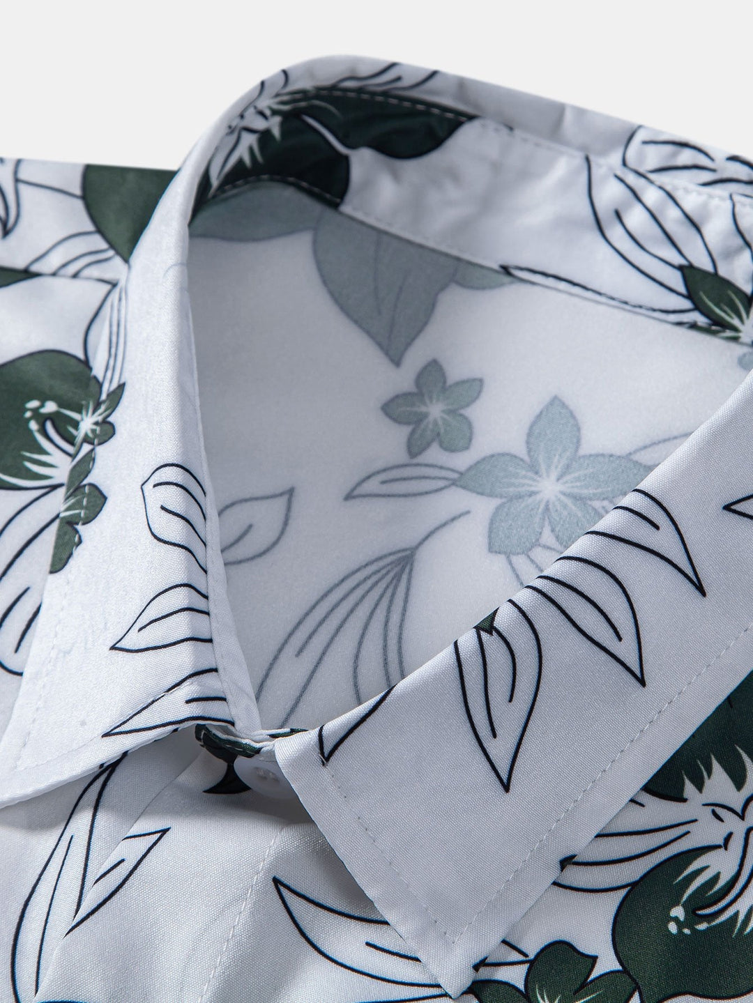 Bloemenprint Overhemd met Knopen & Zwemshort