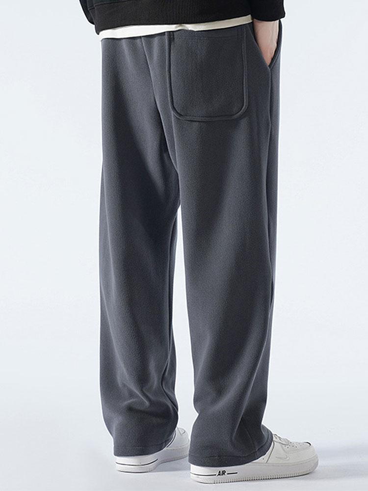 Polar Fleece Loose Fit Rechte Pijpen Broek