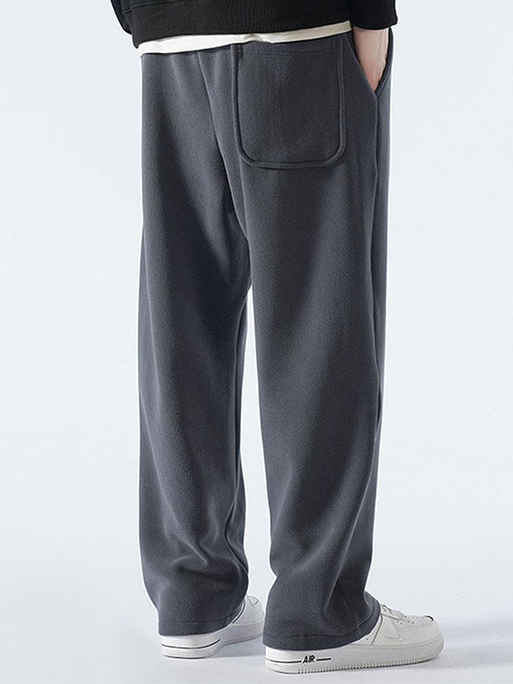 Polar Fleece Loose Fit Rechte Pijpen Broek
