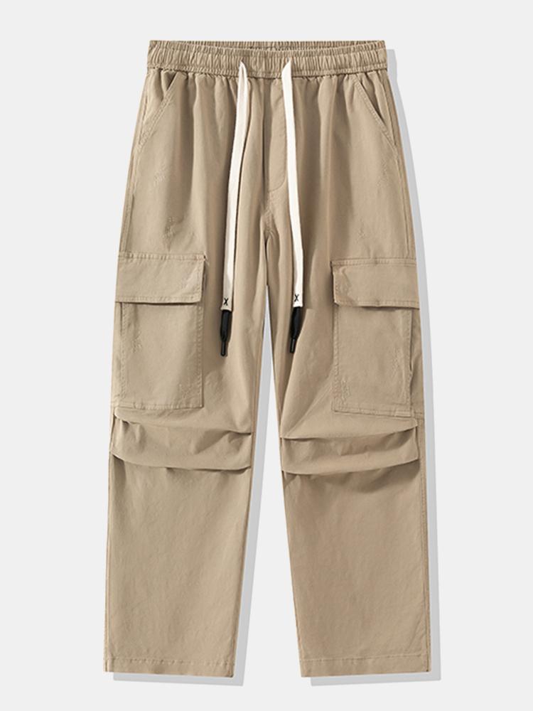 Rechtafstaande Katoenen Cargo Broek