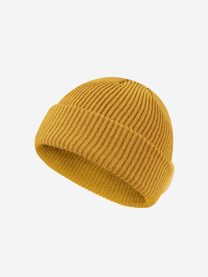 Solid Kleur Warme Korte Gebreide Muts