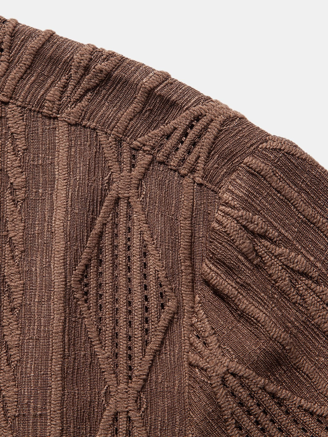 Geometrisch Jacquard Cubaanse Shirt & Textuur Shorts Met Voering