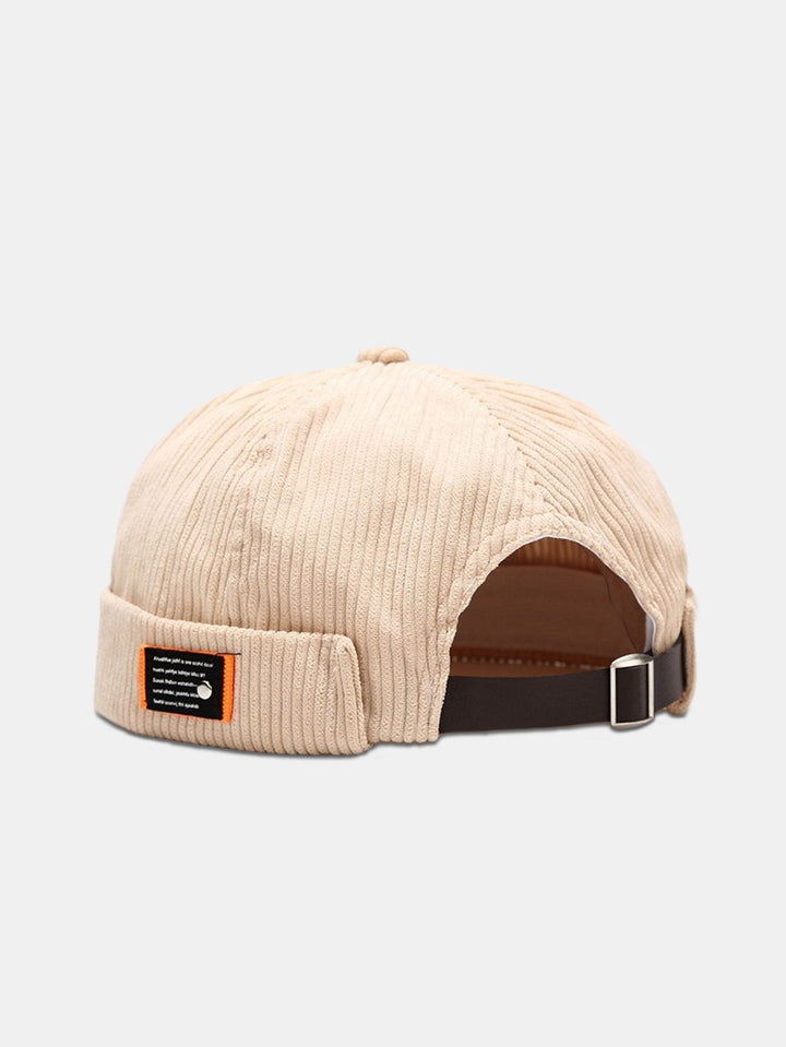 Japanse Harajuku-stijl corduroy hoed zonder rand