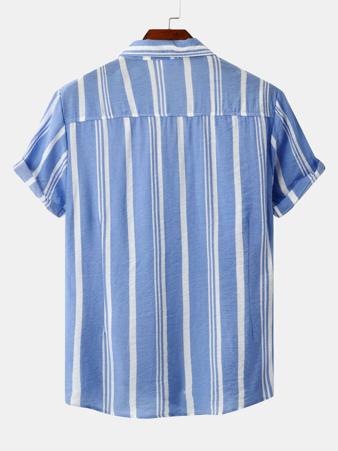 Striped Print Button-Up Shirt & Swim Shorts