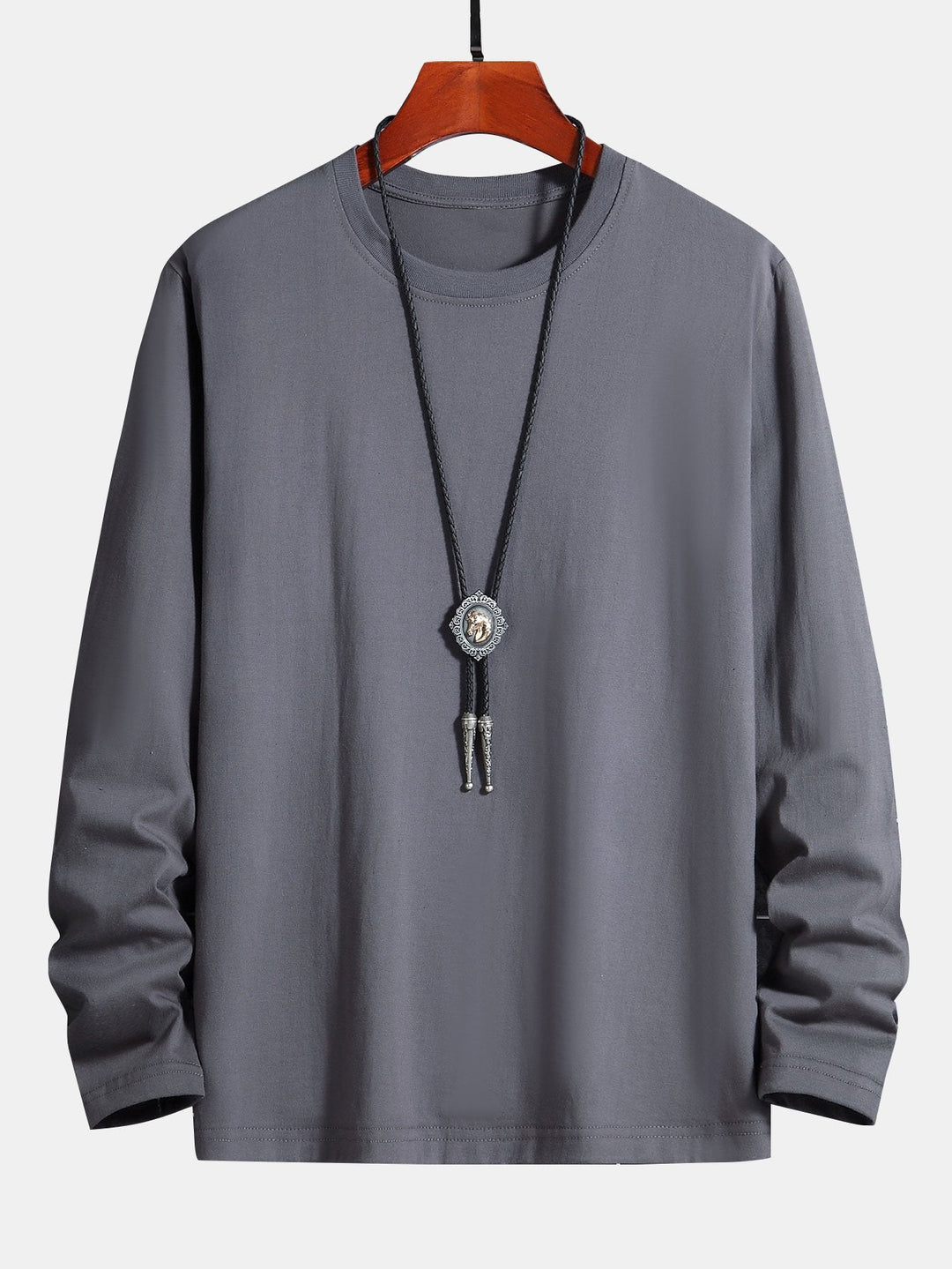 Basis Lange Mouwen Katoenen T-Shirt