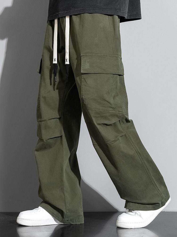 Rechtafstaande Katoenen Cargo Broek