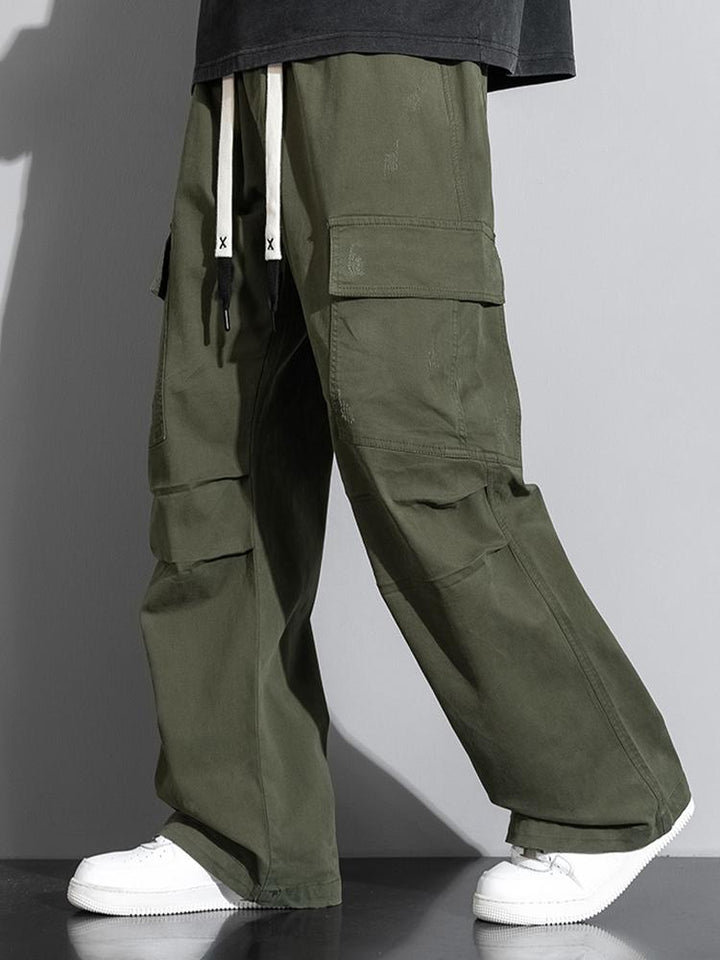 Rechtafstaande Katoenen Cargo Broek