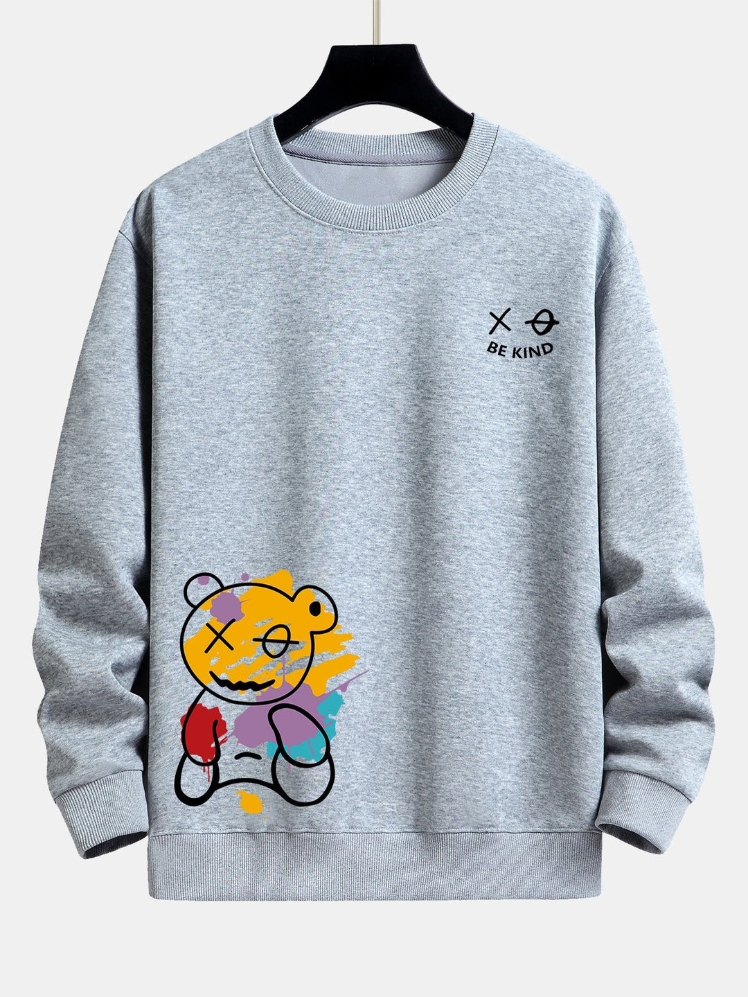 Graffiti Bear Print Relax Fit Sweatshirt & Joggingbroek