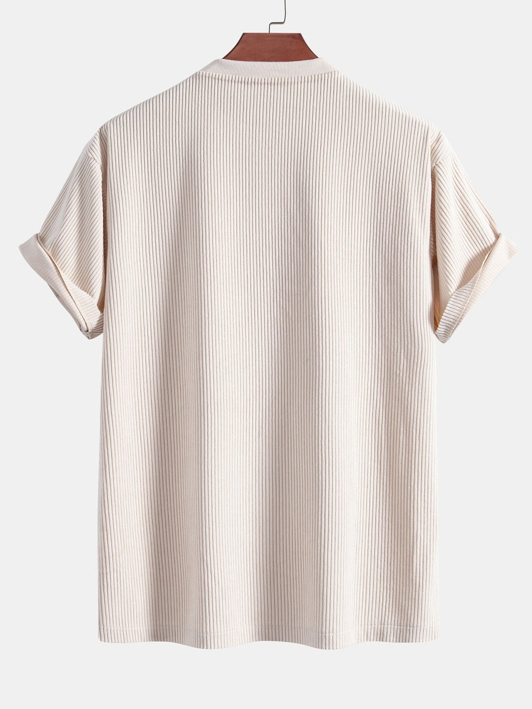 Corduroy Oversized T-shirt With Pocket & Shorts