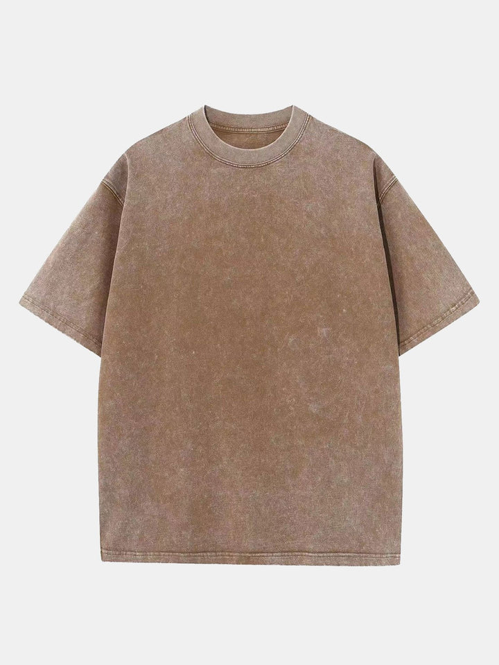 Gewassen Versleten Drop Shoulder T-Shirt