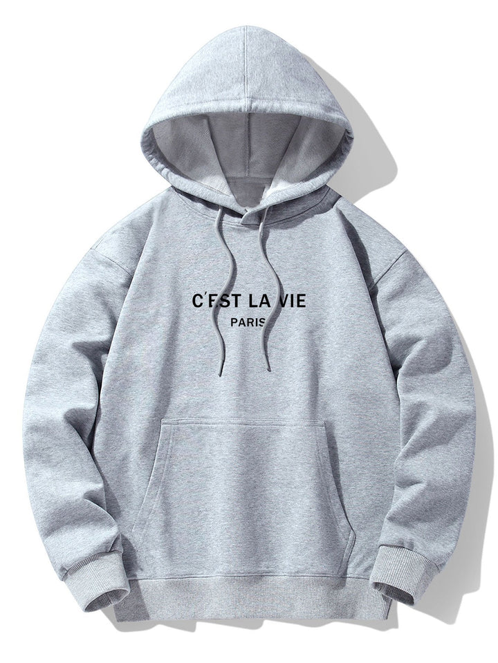 Paris Print Katoenmix Hoodie & Joggingbroek