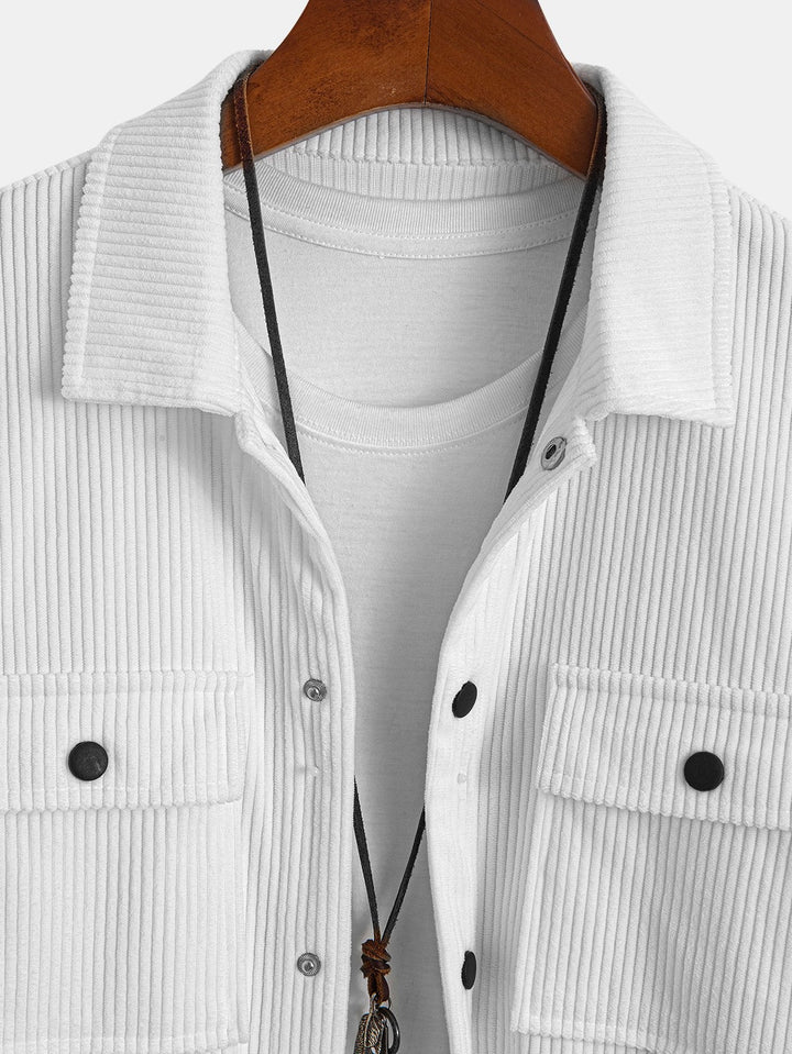 Katoenen overshirt met zakken en trekkoord, katoenen cargo joggerbroek