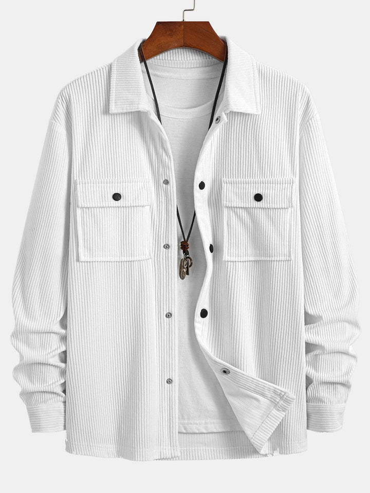 Katoenen overshirt met zakken en trekkoord, katoenen cargo joggerbroek