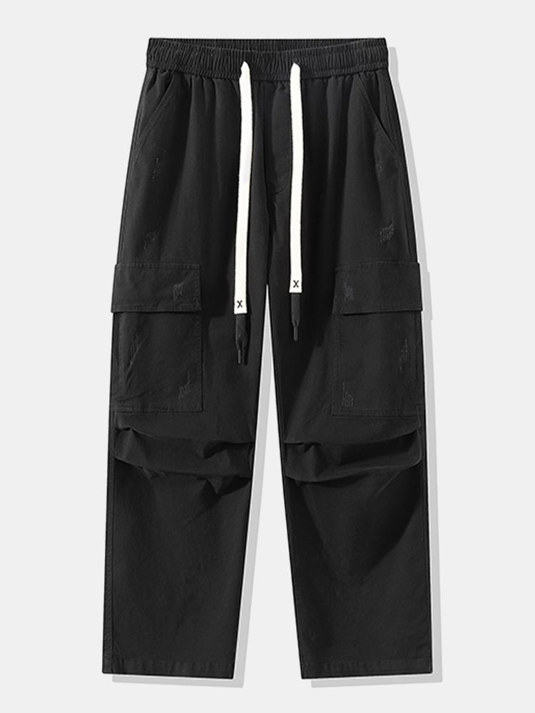 Rechtafstaande Katoenen Cargo Broek
