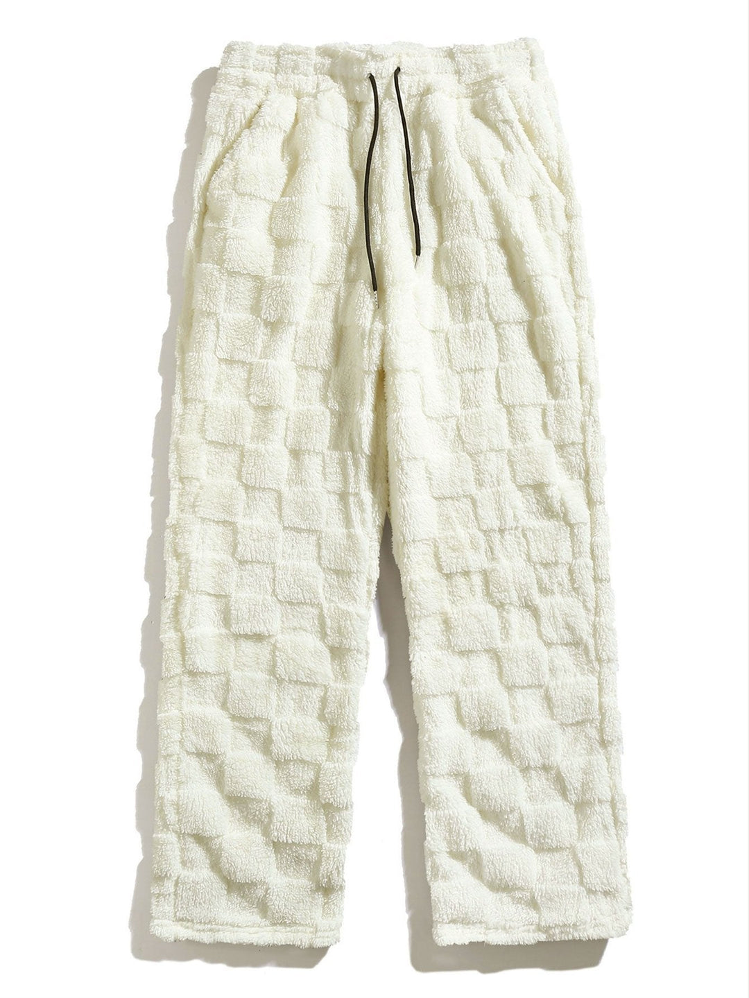 Checkerboard Teddy Hoodie & Straight Leg Pants
