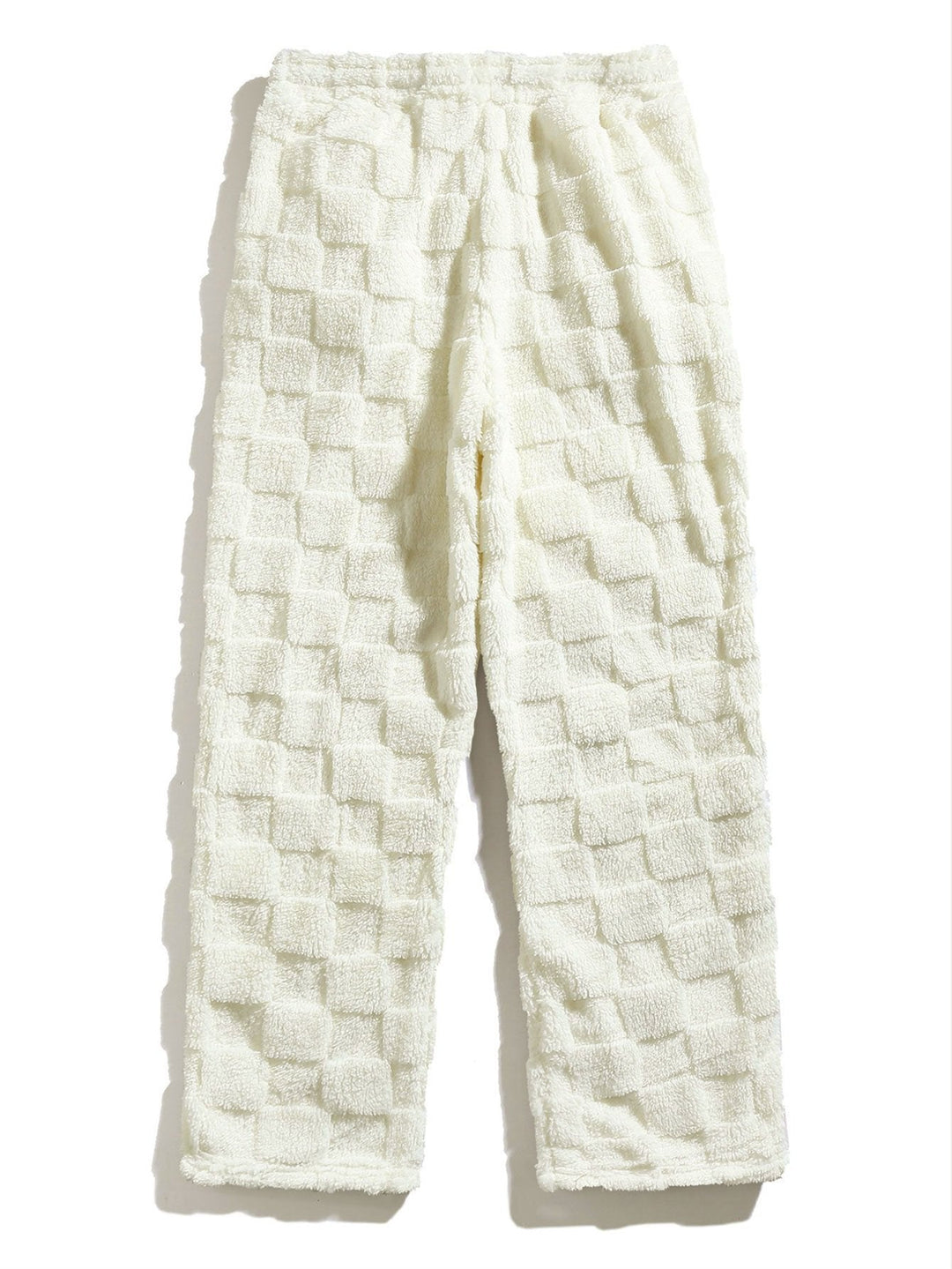 Checkerboard Teddy Hoodie & Straight Leg Pants