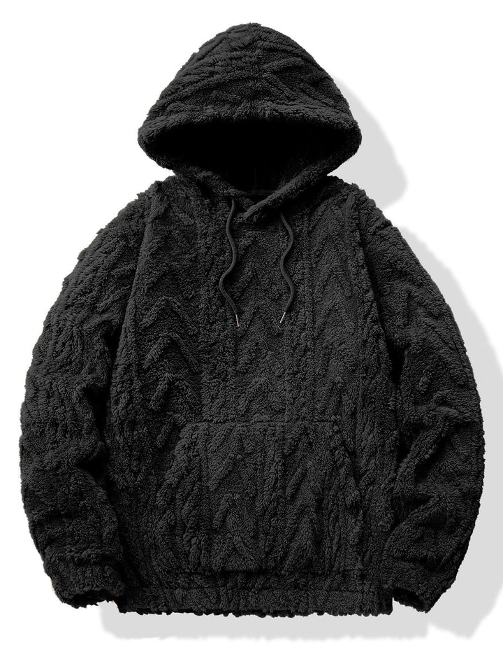 Geometrische Jacquard Teddy Hoodie & Joggingbroek