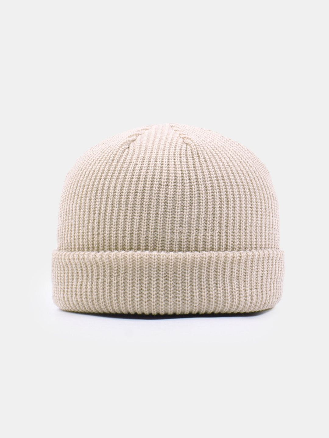 Solid Kleur Warme Korte Gebreide Muts