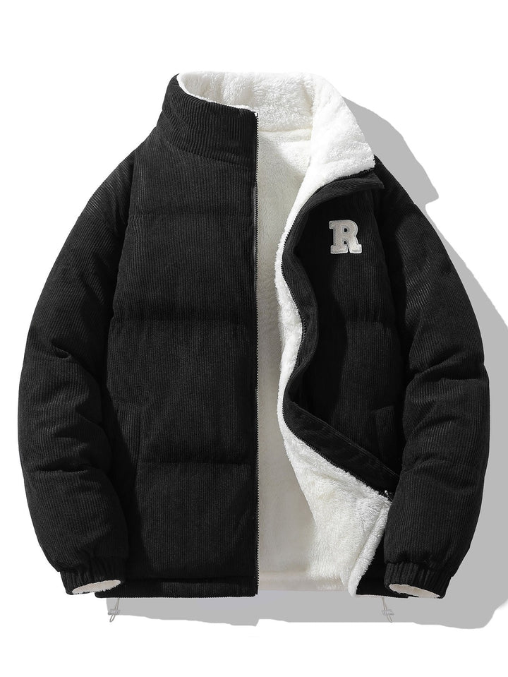 Omkeerbare Teddy Fleece Corduroy Jas