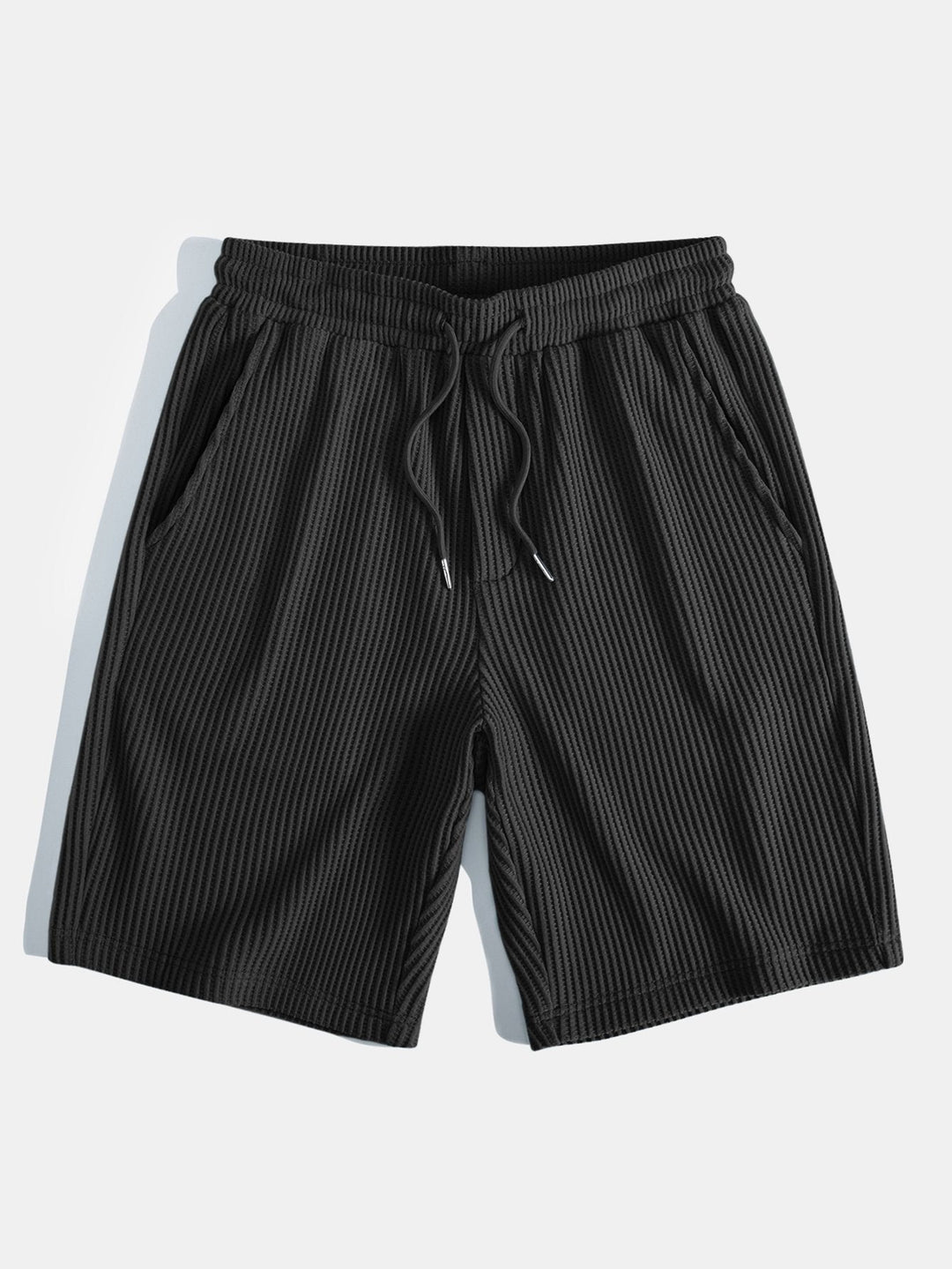 Wafel Knop-Up Shirt & Trekkoord Wafel Shorts