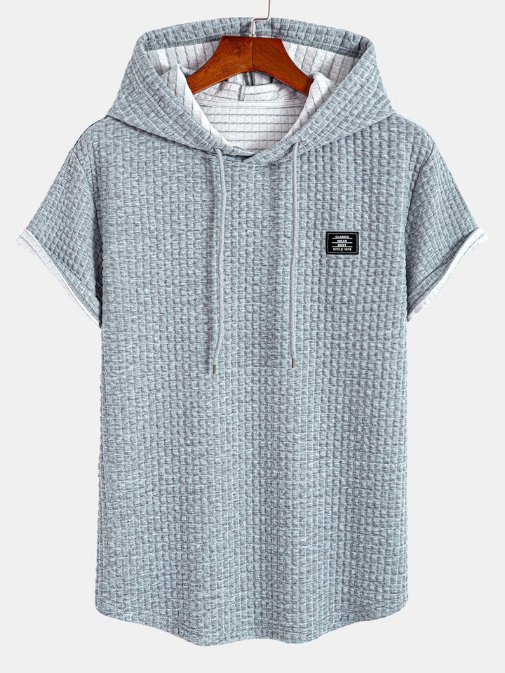 Wafel Hoody Boog Hem T-Shirt & Trekkoord Corduroy Cargo Jogger Broek