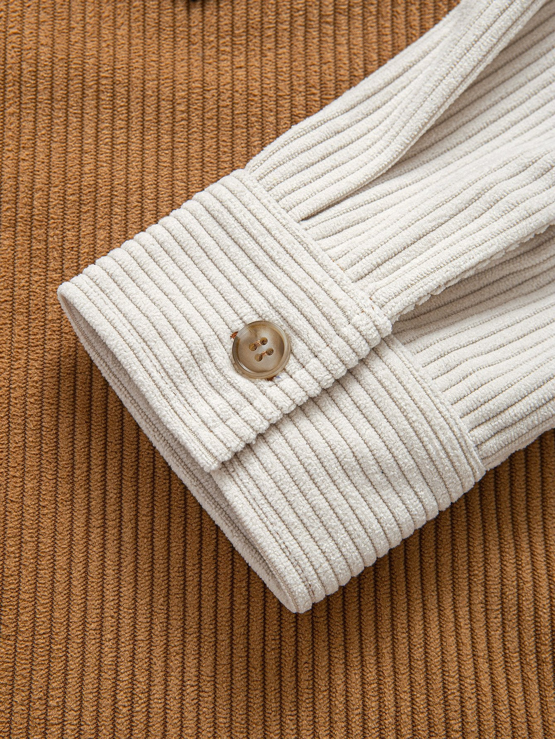Corduroy Patchwork Shirt & Rechte Pijpen Corduroy Broek